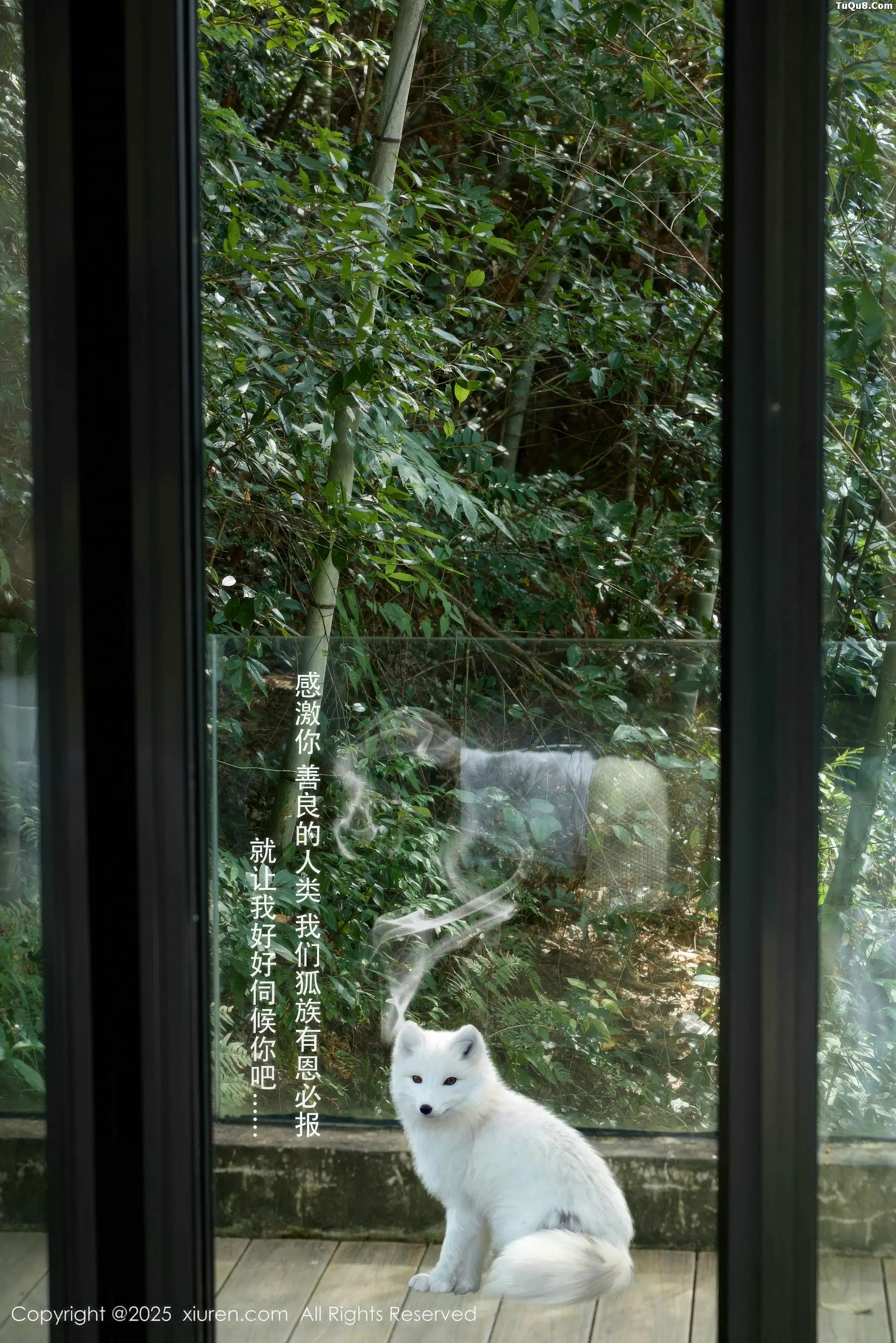 尹甜甜性感小白狐装扮白色绒毛遮点秀惹火身材绝美写真55P
