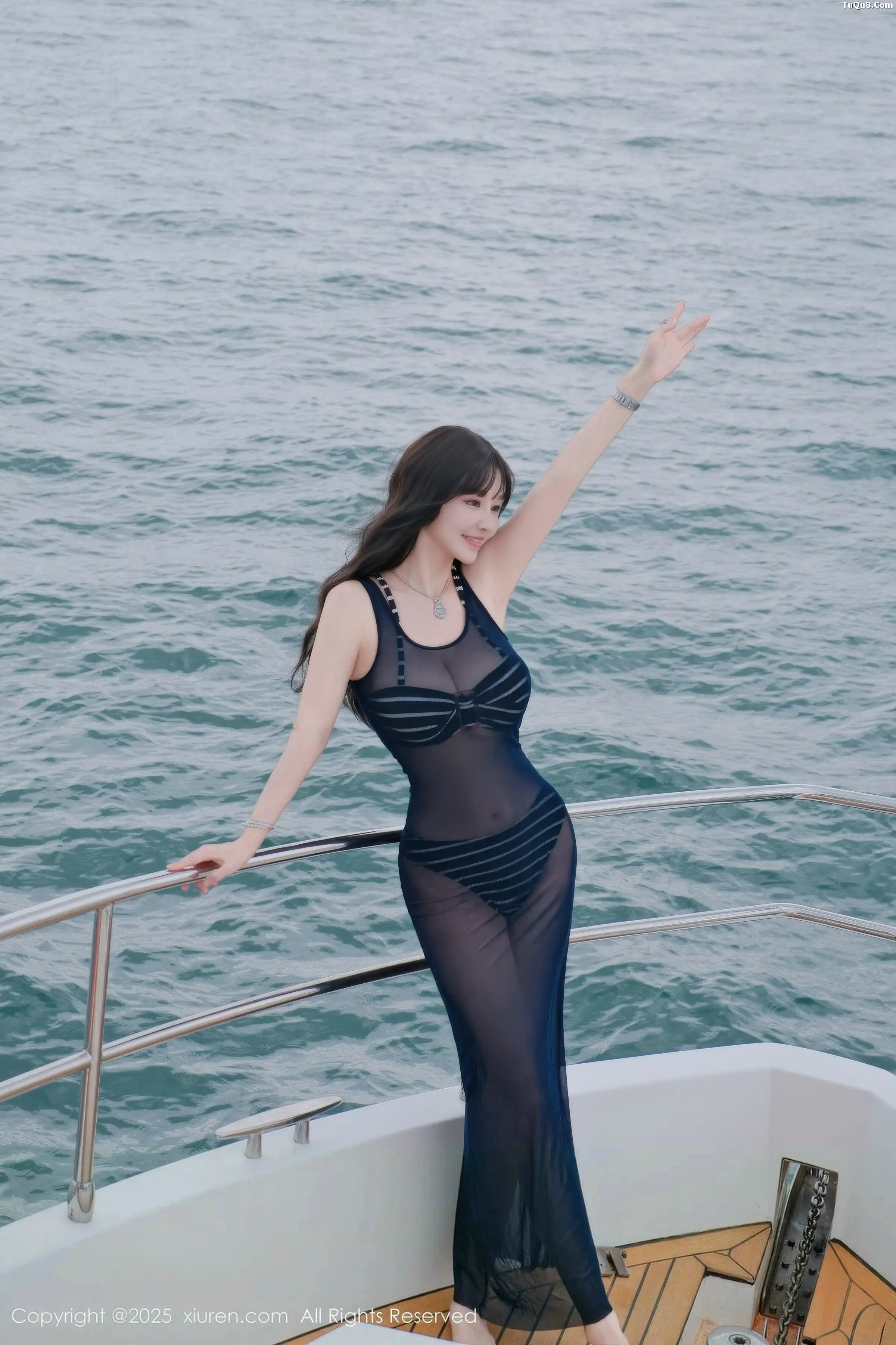 Zhu Ke'er Flora Sexy Black Sheer Skirt Revealing Blue Bikini Showcasing Snow Peaks and Beautiful Buttocks Gorgeous Photoshoot 80P | 9 photos visible