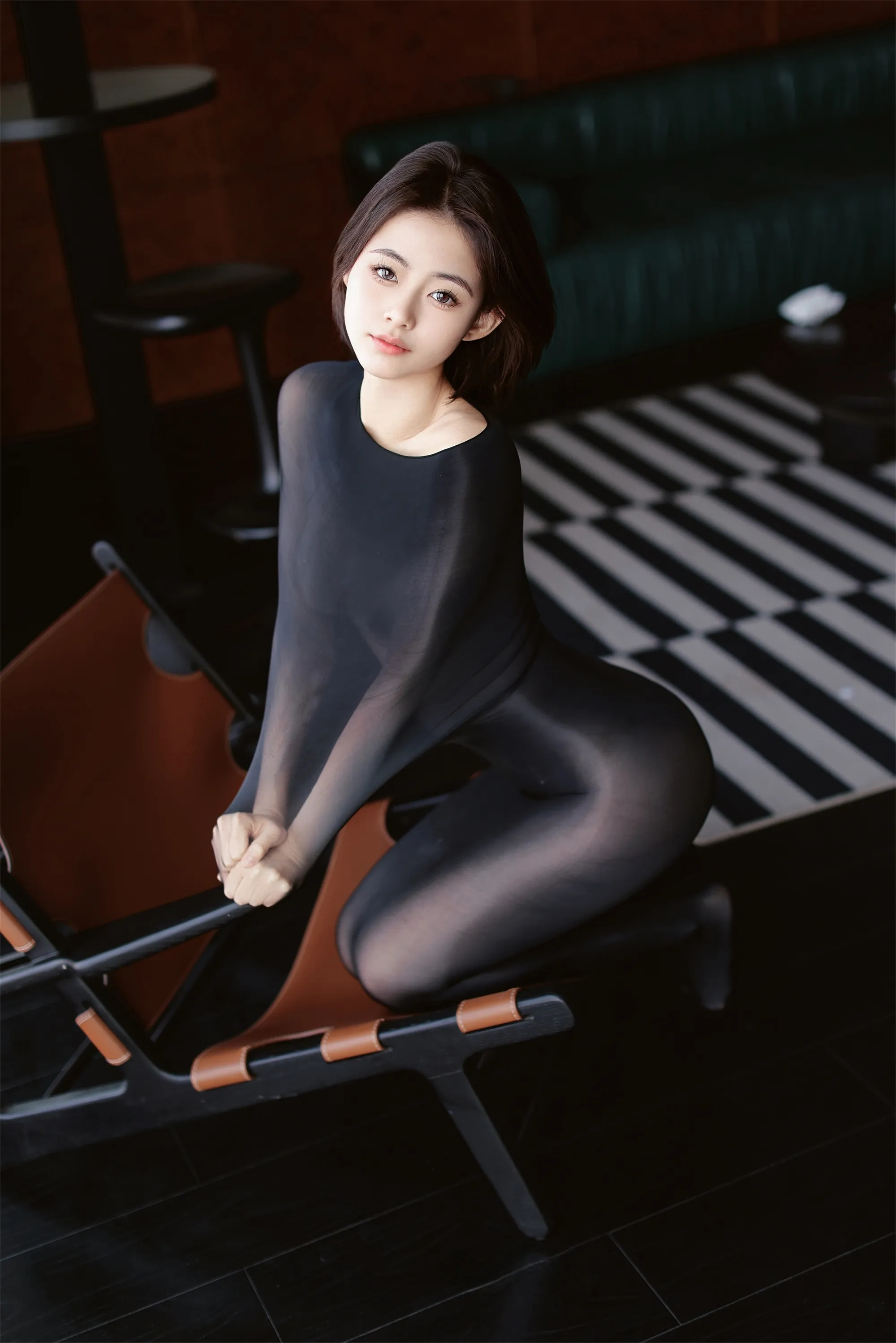 Paid Model Content Little Orange Tempting Private Photoshoot Benefits Black Gauze Graceful Figure 117P