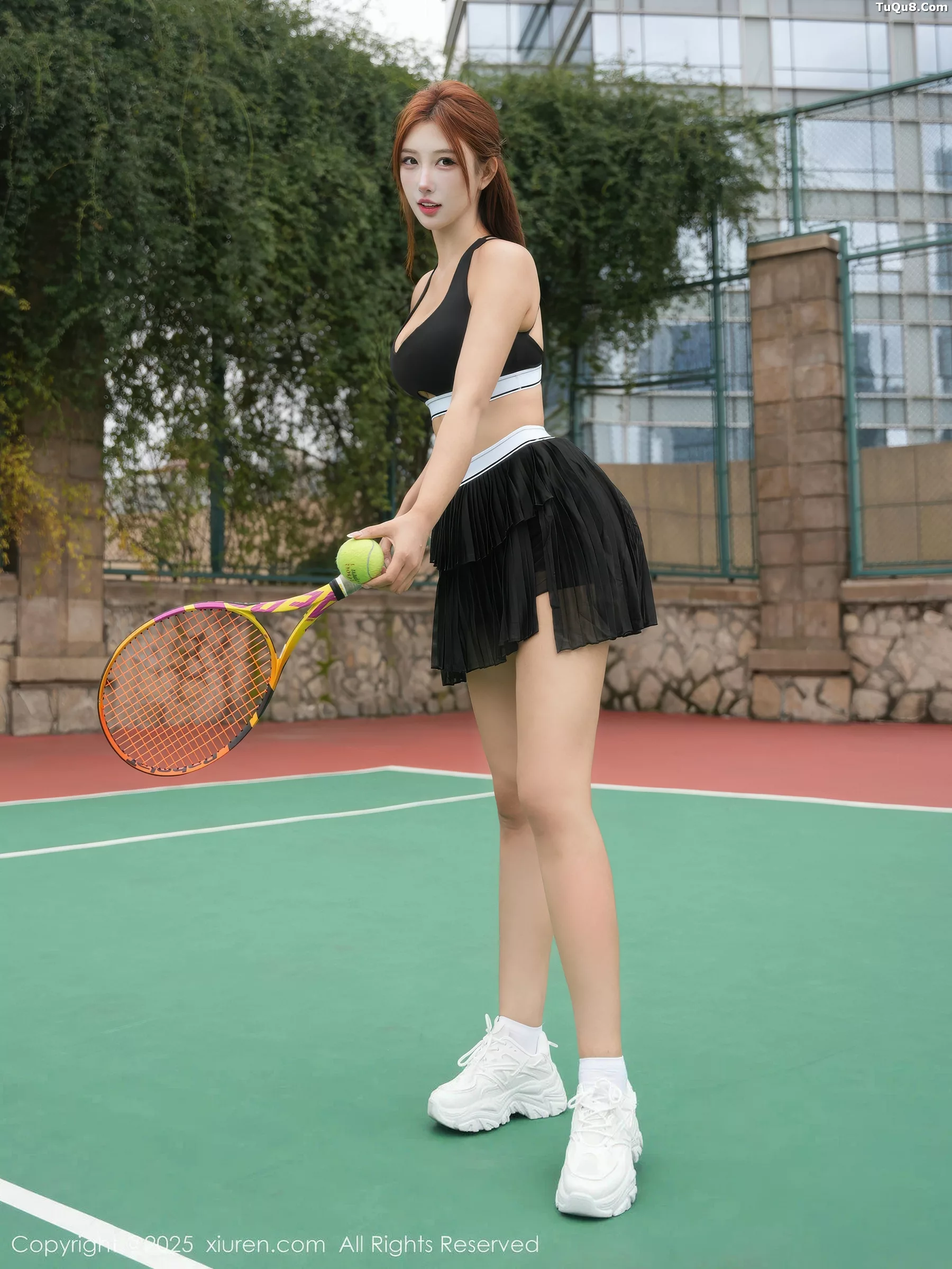 Jin Yunxi Yuki Collection: Sexy Outdoor Tennis Fashion Showcase & Stunning Figure Photoshoot 68P