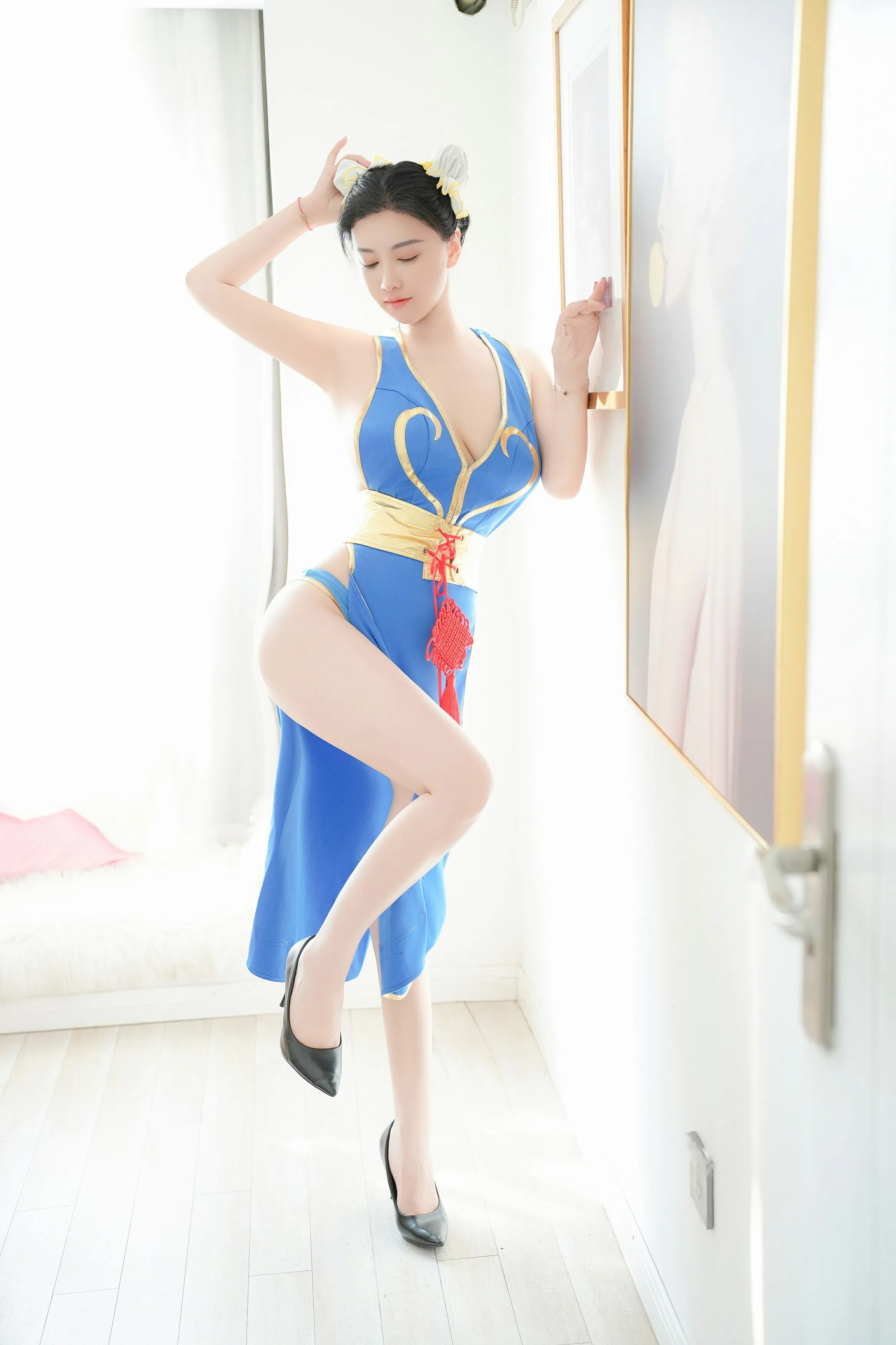 Paid Model Content Teacher Yaru's Alluring Private Photoshoot Benefit Cosplay Chun-Li 58P 6