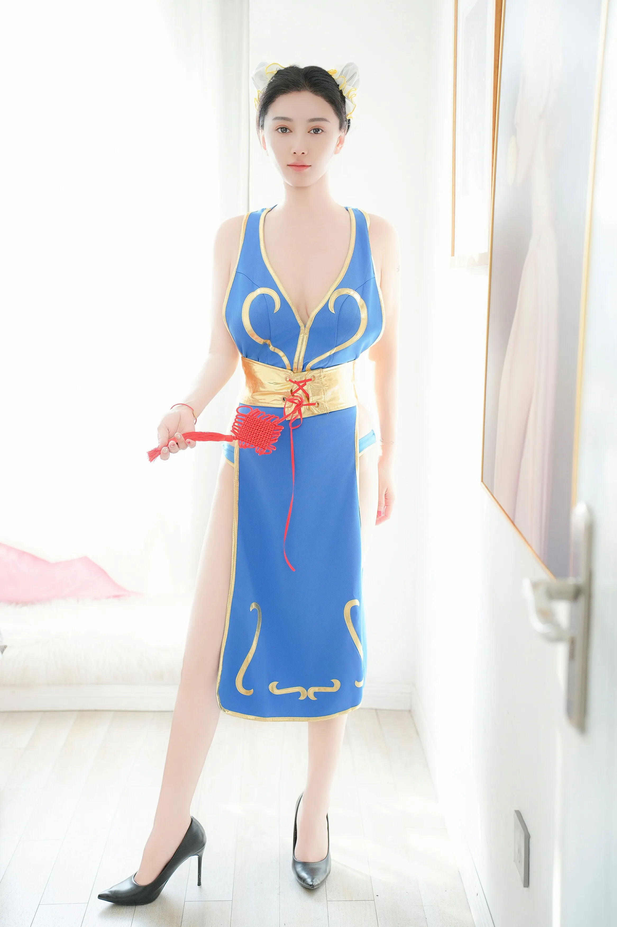 Paid Model Content Teacher Yaru's Alluring Private Photoshoot Benefit Cosplay Chun-Li 58P 8