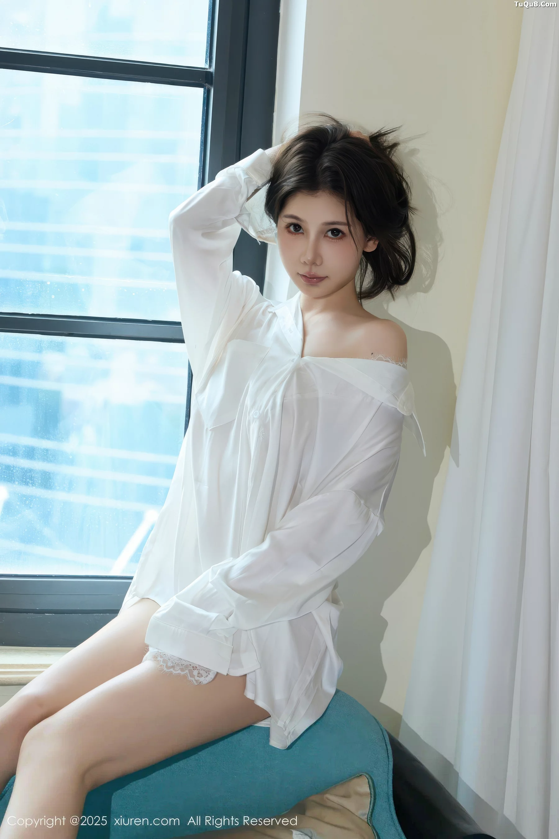 Yin Tiantian's Sunny Sexy White Shirt and Lace Bra Photo Shoot Showcasing Perfect Figure (71P)