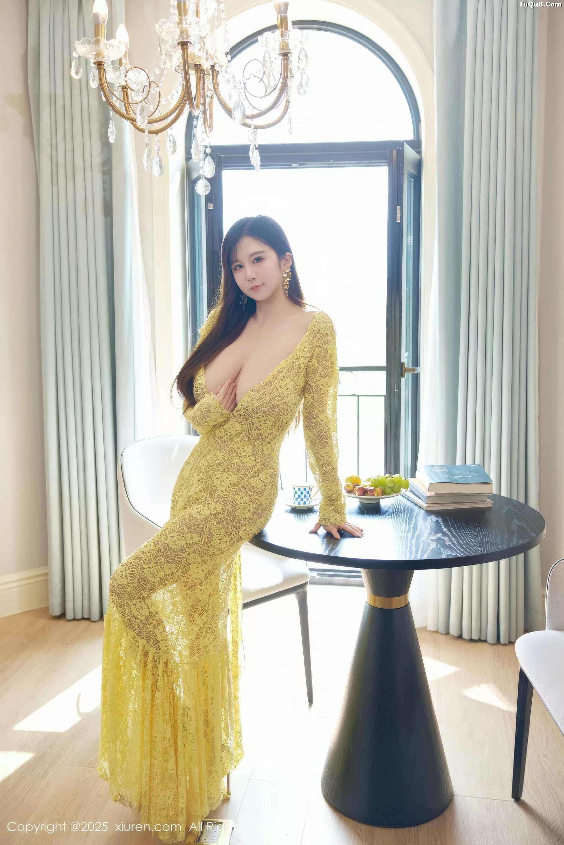 Chubby Kitty Sexy Yellow Vintage Lace Dress Showing Off Plump Figure Hot Gorgeous Photos 60P 2
