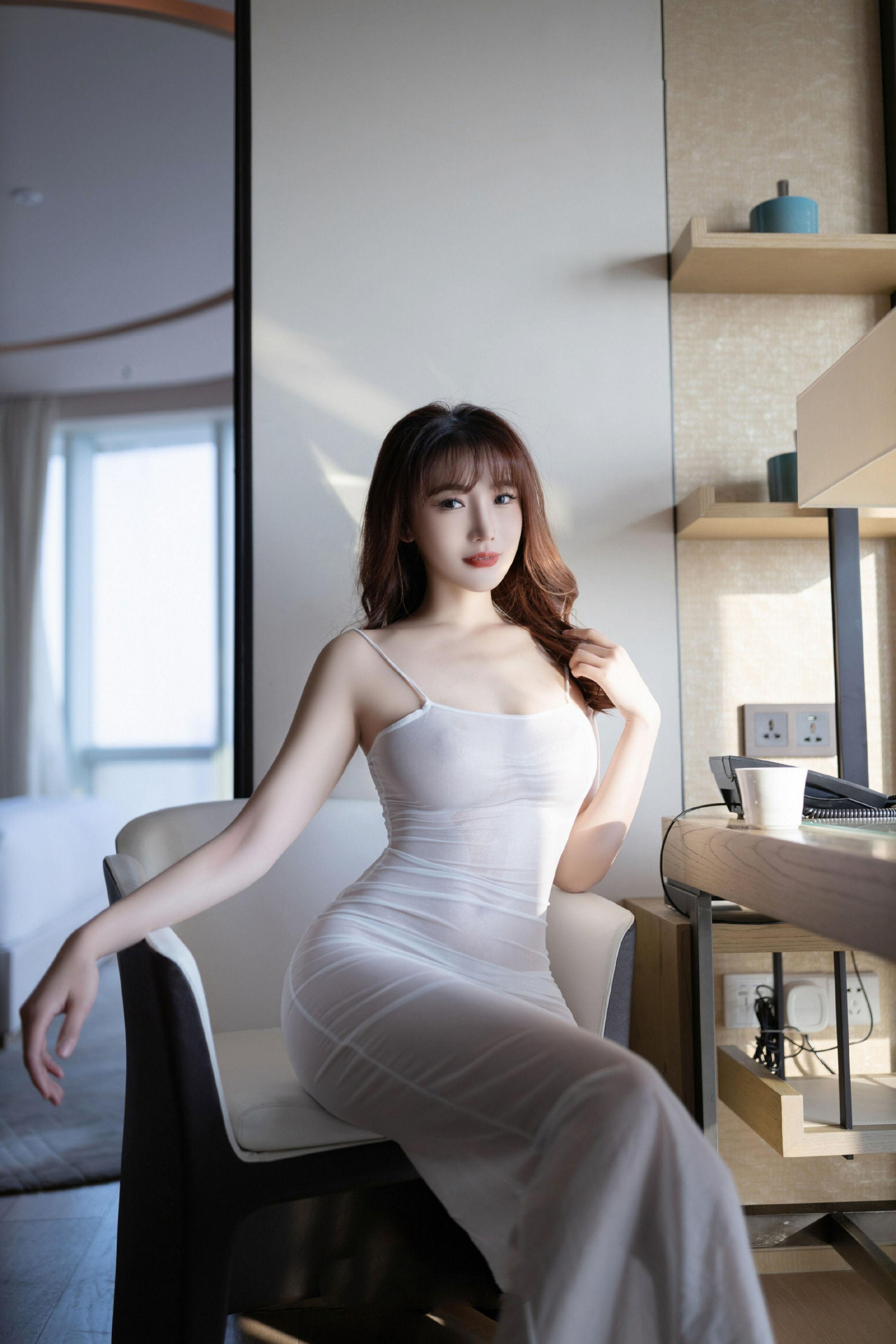 秀人付费 陆萱萱 诱人私拍福利 透明网纱87P 7